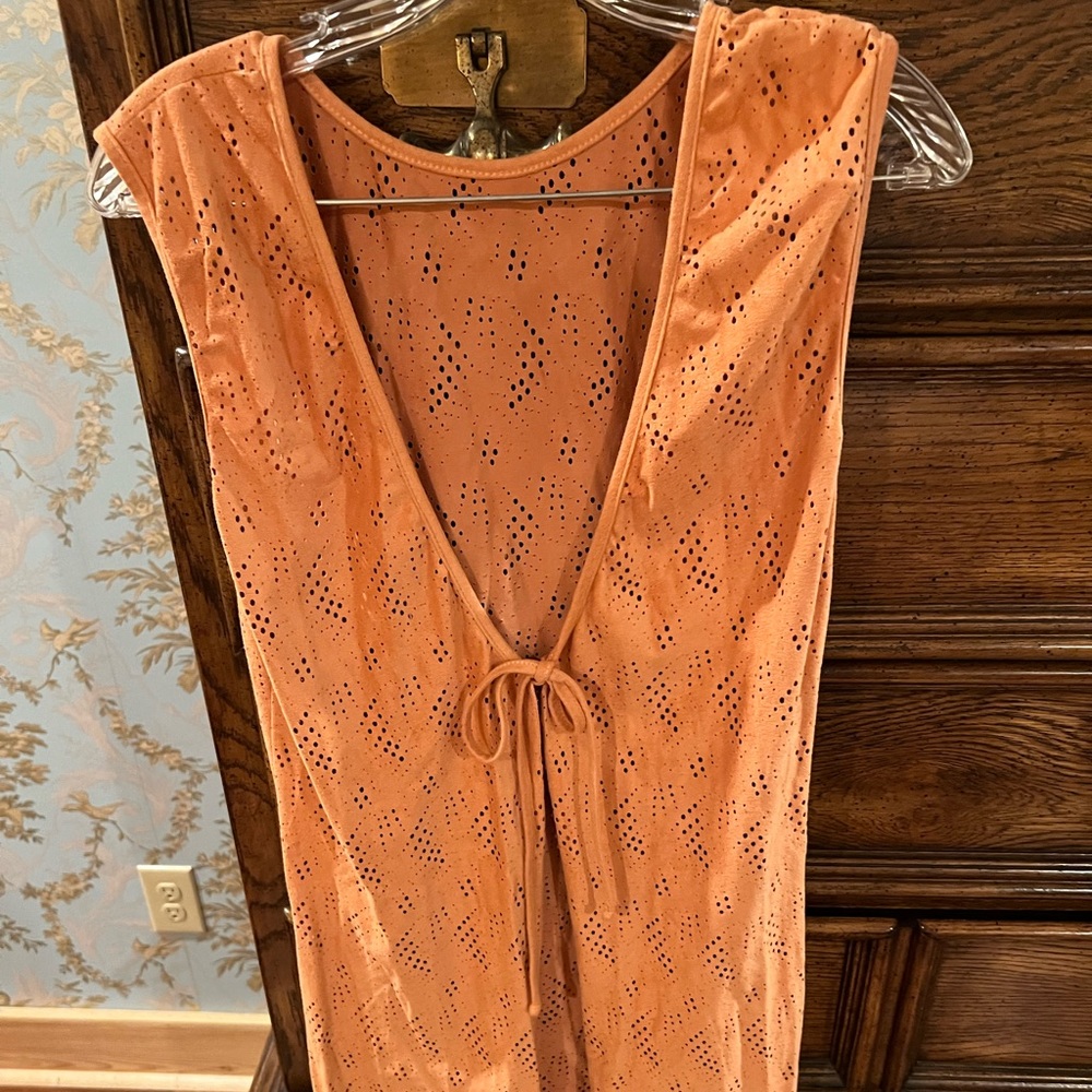 Suede Bathing Suit Cover-up.